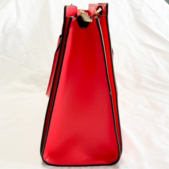 Michael Kors Hope Large Saffiano Leather Satchel | Bright Red - Picture 6 of 8